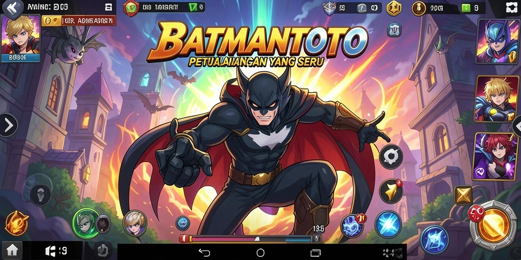 Screenshot utama BATMANTOTO menampilkan aksi seru karakter Anime.