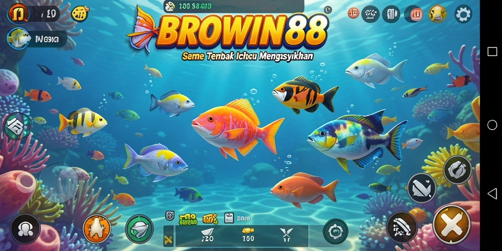 Gameplay seru di BROWIN88 saat berburu ikan besar.