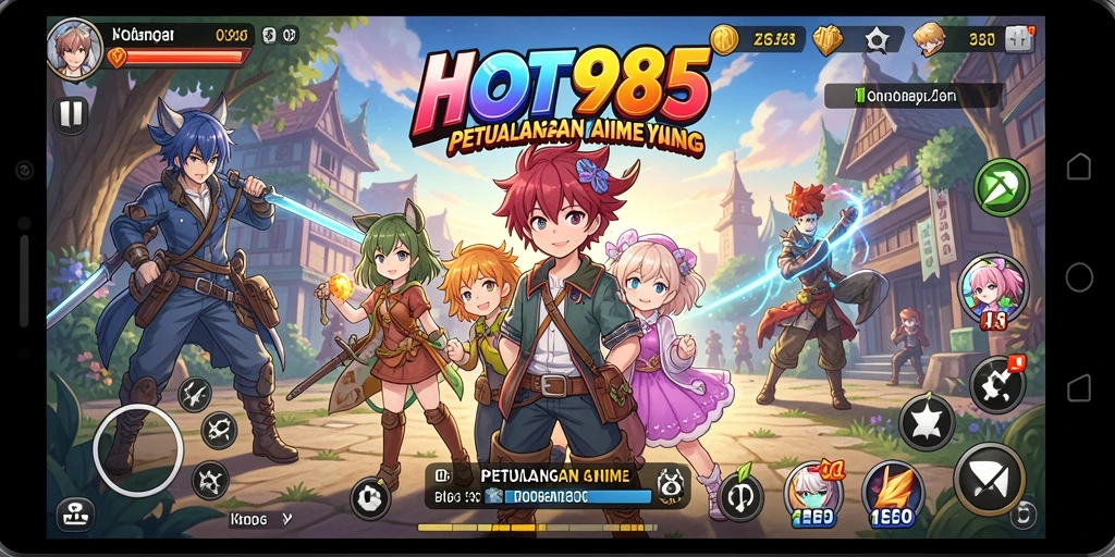 Screenshot menunjukkan karakter Anime yang beraksi dalam pertarungan epik.