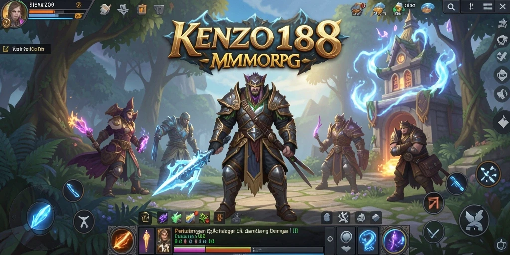 Tampilan gameplay MMORPG KENZO188 yang menakjubkan.