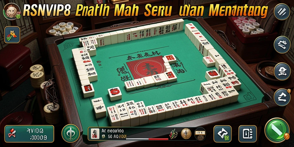 Gameplay RSNVIP8 dengan desain ubin Mahjong yang menarik.