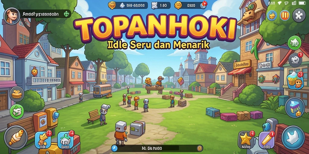 Tampilan menarik dari gameplay Idle TOPANHOKI yang menawan.